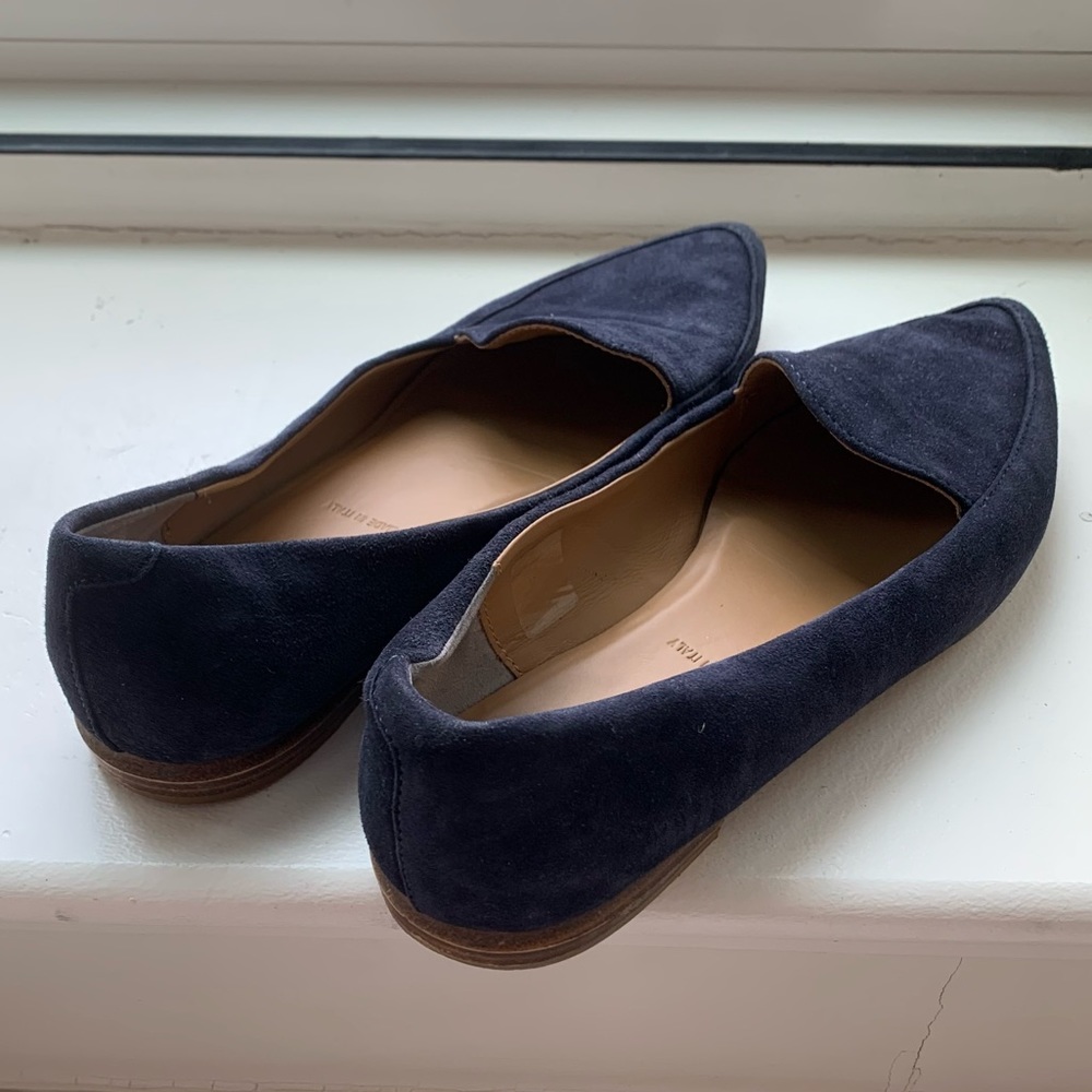 Everlane navy suede flats